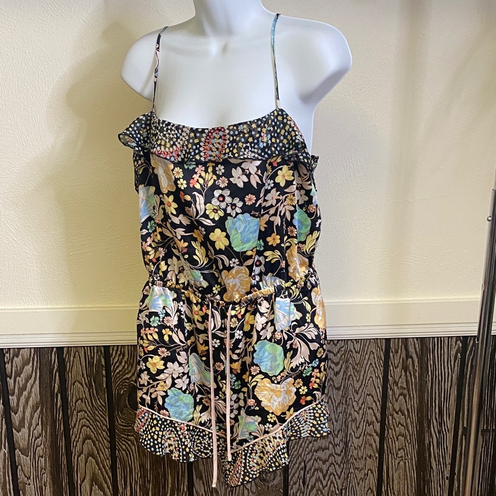 Victoria's Secret Floral Black Romper
